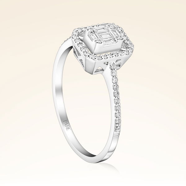 0,24 Karat Baget Pırlanta Yüzük - Pare Pırlanta