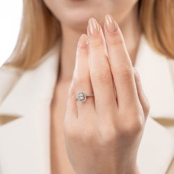 0,24 Karat Baget Pırlanta Yüzük - PR01237 - 4
