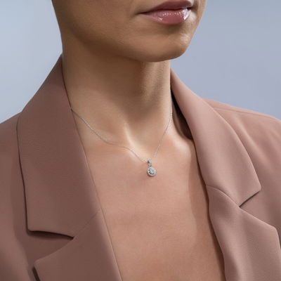 0,24 Karat Fantezi Pırlanta Kolye - Pare Pırlanta