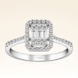 0,24 Karat Baget Pırlanta Yüzük - PR00032 - 1