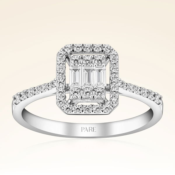 0,24 Karat Baget Pırlanta Yüzük - Pare Pırlanta