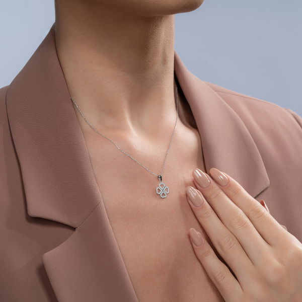 0,24 Karat Fantezi Pırlanta Kolye - Pare Pırlanta