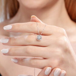 0,24 Karat Pırlanta Tasarım Kolye - 3