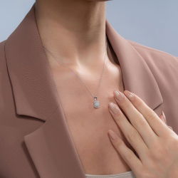 0,25 Karat Baget Pırlanta Kolye - PR00710 - 2