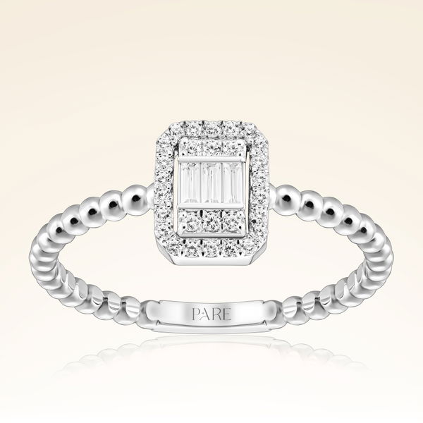 0,25 Karat Baget Pırlanta Yüzük - Pare Pırlanta