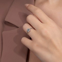 0,25 Karat Baget Pırlanta Yüzük - PR00057 - 4