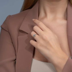 0,25 Karat Baget Pırlanta Yüzük - PR00057 - 3