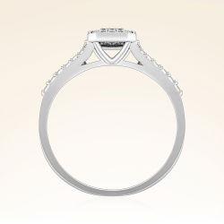 0,25 Karat Baget Pırlanta Yüzük - 3