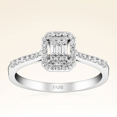 0,25 Karat Baget Pırlanta Yüzük - Pare Pırlanta