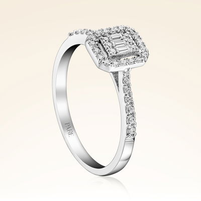 0,25 Karat Baget Pırlanta Yüzük - Pare Pırlanta