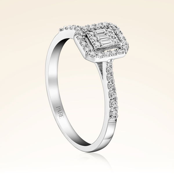 0,25 Karat Baget Pırlanta Yüzük - Pare Pırlanta