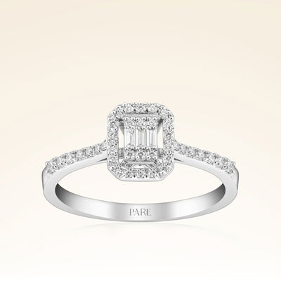 0,25 Karat Baget Pırlanta Yüzük - Pare Pırlanta