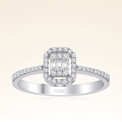  0,25 Karat Baget Pırlanta Yüzük - Pare Pırlanta