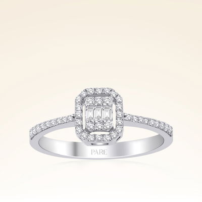  0,25 Karat Baget Pırlanta Yüzük - Pare Pırlanta