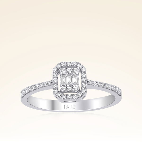  0,25 Karat Baget Pırlanta Yüzük - Pare Pırlanta