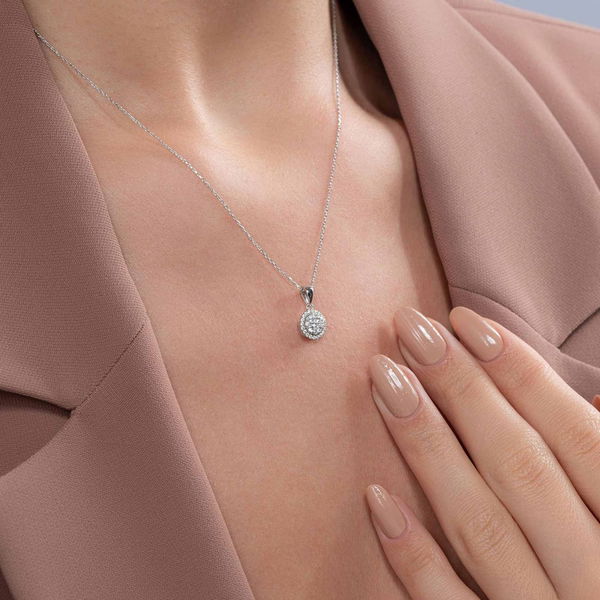 0,25 Karat Fantezi Pırlanta Kolye - Pare Pırlanta