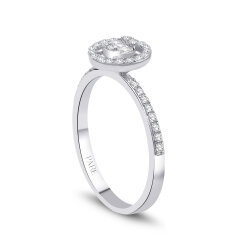 0,25 Karat Kolu Taşlı Baget Pırlanta Yüzük - PR01428 - 2
