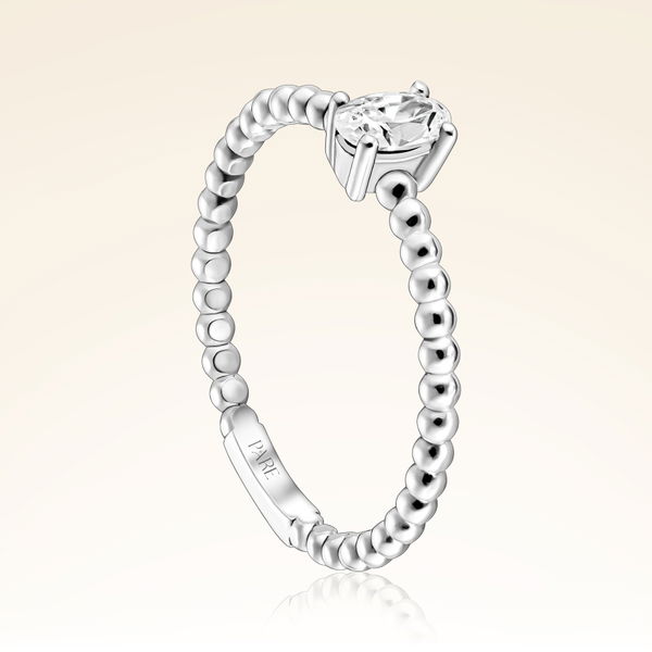 0,25 Karat Oval Tektaş Pırlanta Yüzük - Pare Pırlanta