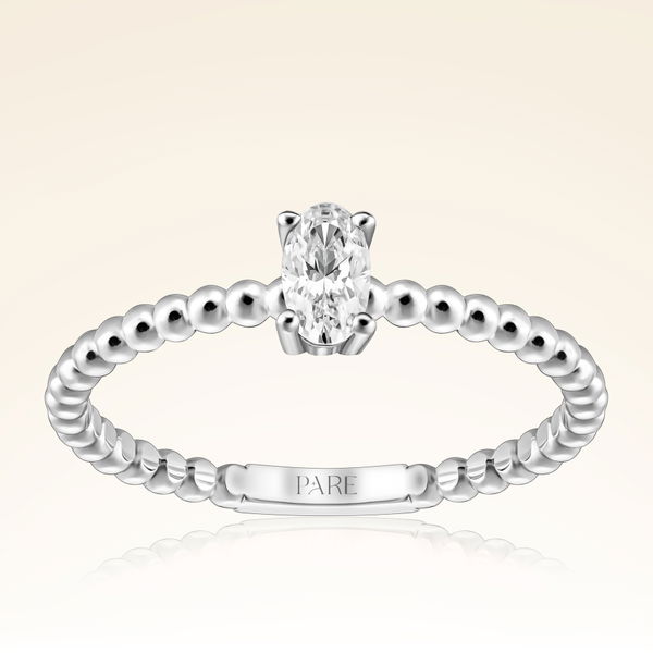 0,25 Karat Oval Tektaş Pırlanta Yüzük - Pare Pırlanta