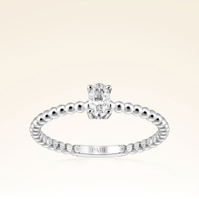 0,25 Karat Oval Tektaş Pırlanta Yüzük - Pare Pırlanta