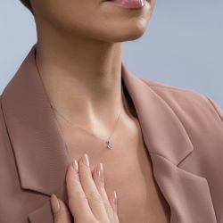 0,25 Karat Tektaş Pırlanta Kolye - 2