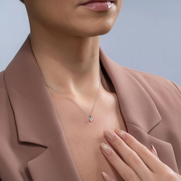 0,25 Karat Tektaş Pırlanta Kolye - Pare Pırlanta