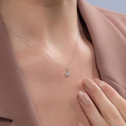 0,25 Karat Tektaş Pırlanta Kolye - PR00539 - 3