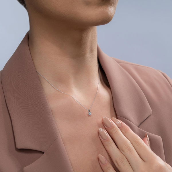 0,25 Karat Tektaş Pırlanta Kolye - Pare Pırlanta