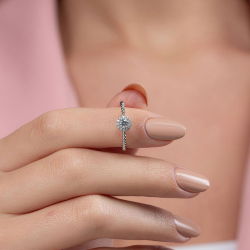 0,25 Karat Tektaş Pırlanta Yüzük - 4