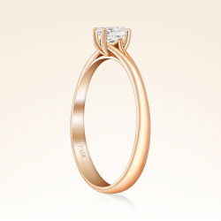0,25 Karat Oval Tektaş Pırlanta Yüzük - PR00376 - 2