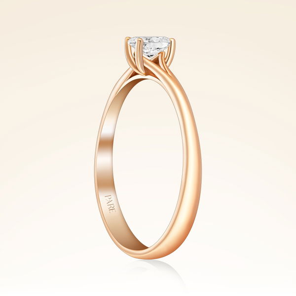 0,25 Karat Oval Tektaş Pırlanta Yüzük - Pare Pırlanta