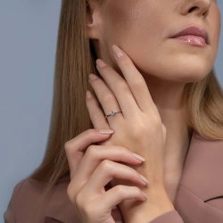 0,25 Karat Tektaş Pırlanta Yüzük - 4