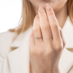 0,25 Karat Tektaş Pırlanta Yüzük - PR01044 - 4