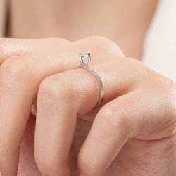 0,25 Karat Tektaş Pırlanta Yüzük - 7