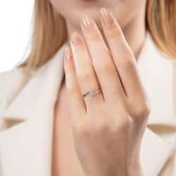 0,25 Karat Tektaş Pırlanta Yüzük - 4