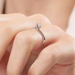 0,25 Karat Tektaş Pırlanta Yüzük - 7