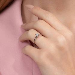 0,25 Karat Tektaş Pırlanta Yüzük - PR00344 - 5