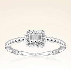0,26 Karat Baget Pırlanta Yüzük - PR00046 - 1