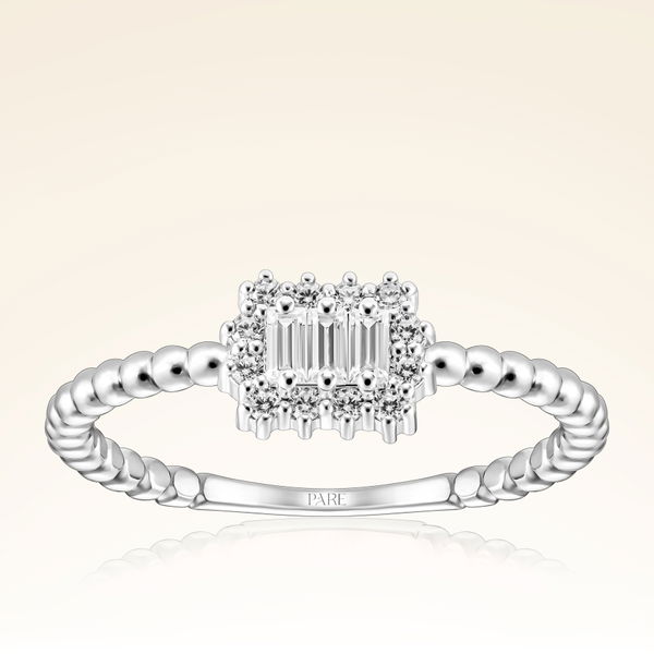 0,26 Karat Baget Pırlanta Yüzük - Pare Pırlanta