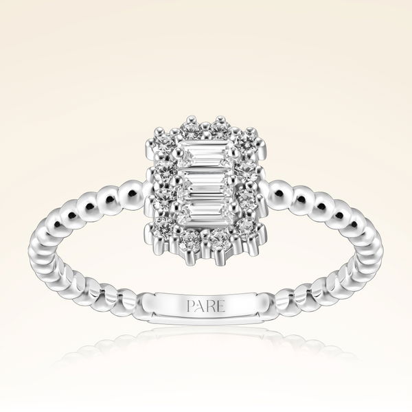 0,26 Karat Baget Pırlanta Yüzük - Pare Pırlanta