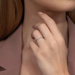 0,26 Karat Yarımtur Pırlanta Yüzük - PR00767 - 4