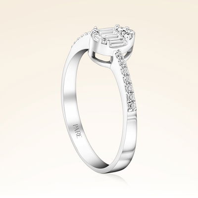 0,27 Karat Baget Pırlanta Yüzük - Pare Pırlanta