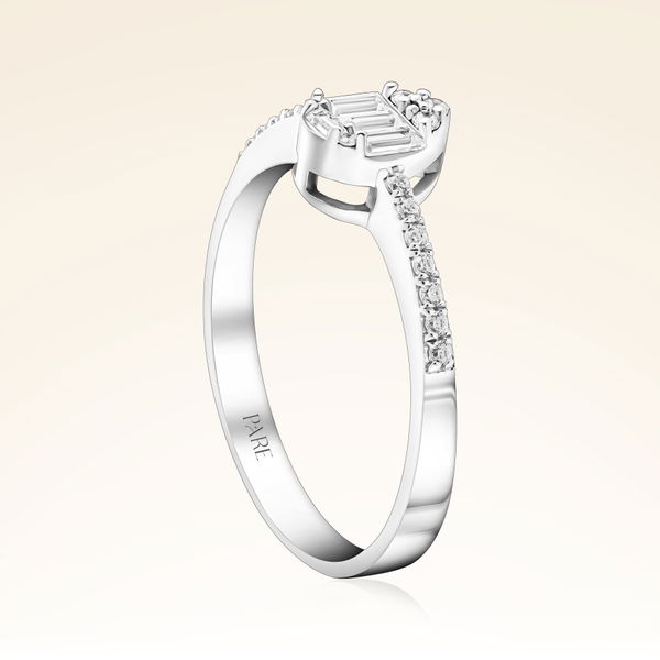 0,27 Karat Baget Pırlanta Yüzük - Pare Pırlanta