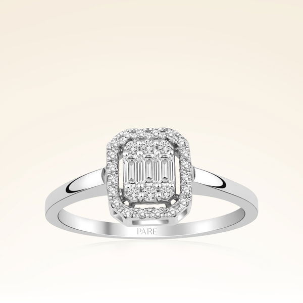 0,25 Karat Pırlanta Baget Yüzük - Pare Pırlanta