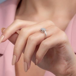 0,27 Karat Baget Pırlanta Yüzük - PR00616 - 6
