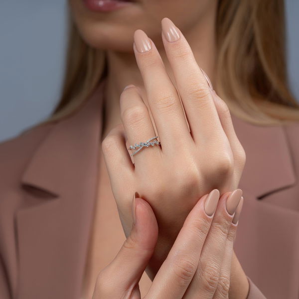 0,27 Karat Pırlanta Taşlı Trend Yüzük - Pare Pırlanta