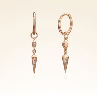 0,27 Karat Pırlantalı Trend Küpe - Pare Pırlanta