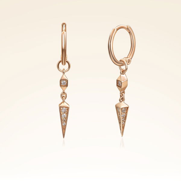 0,27 Karat Pırlantalı Trend Küpe - Pare Pırlanta