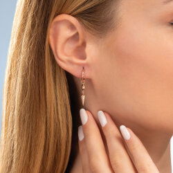 0,27 Karat Pırlantalı Trend Küpe - 2
