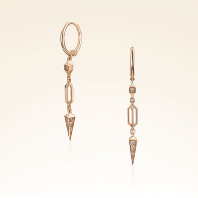 0,27 Karat Pırlantalı Trend Küpe - Pare Pırlanta